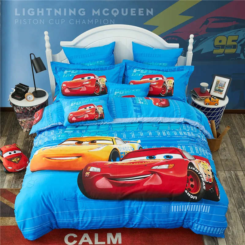 set lenjerie de pat size moda vanzare Noi Fulger McQueen Cars lenjerie de pat 3d set de lenjerie pat twin dimensiune băiatului carpetă acopere Copilul decor nou de